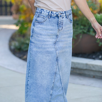 Mina Denim Maxi Skirt
