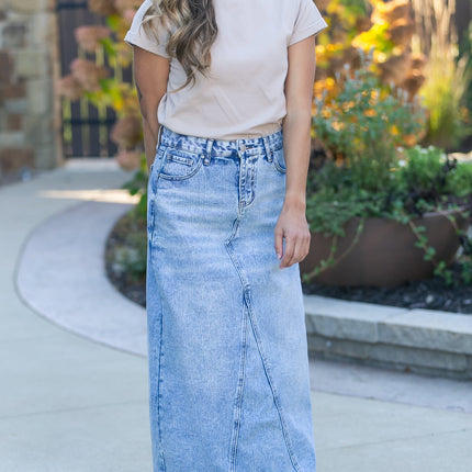 Mina Denim Maxi Skirt