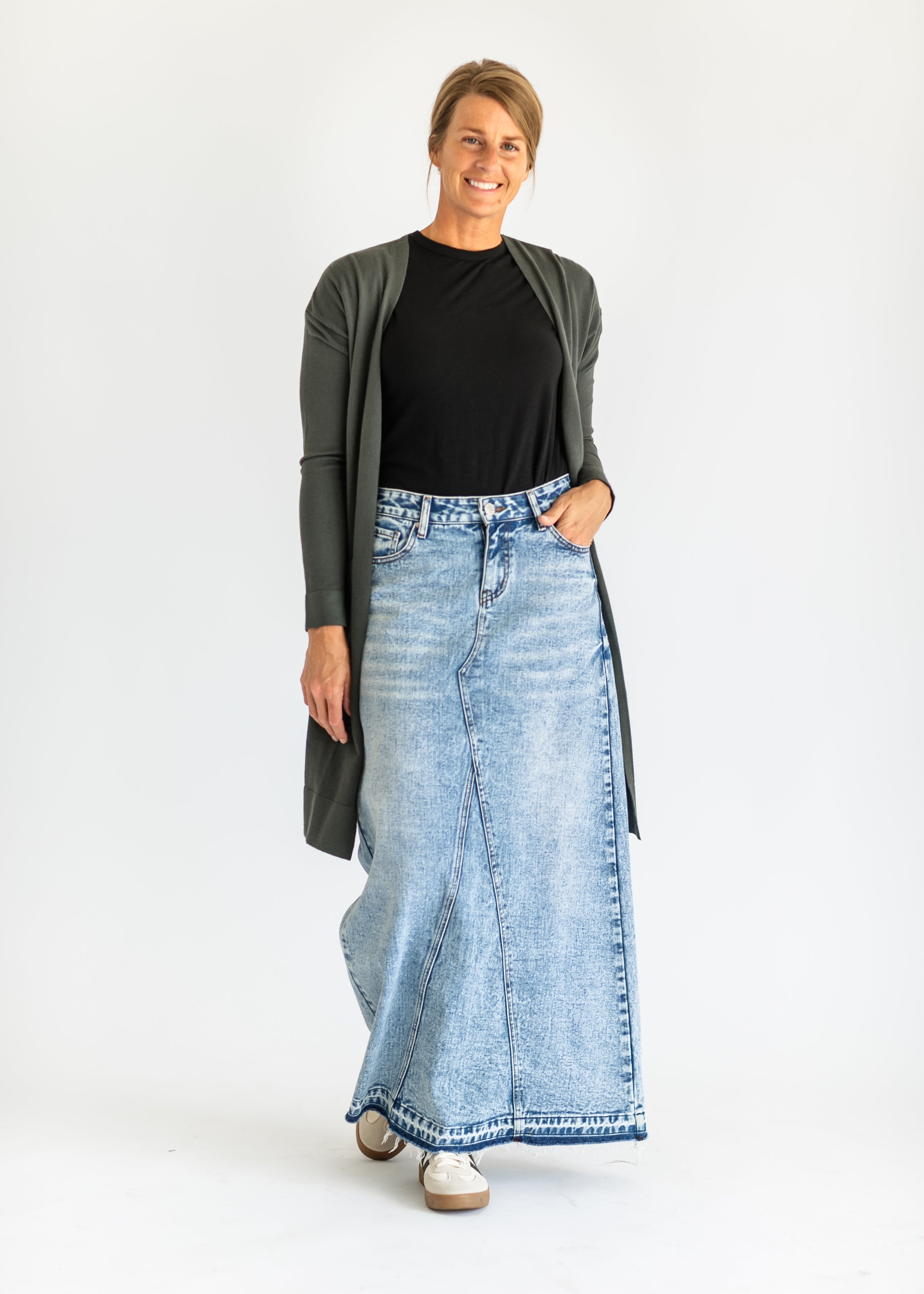 Mina Denim Maxi Skirt