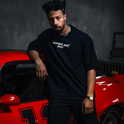 Everything About Money Urban Graphic Tee – Bold Typography Streetwear for the Hustle