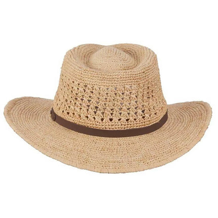 Scala Puerto- Straw Fedora Hat (Closeout)