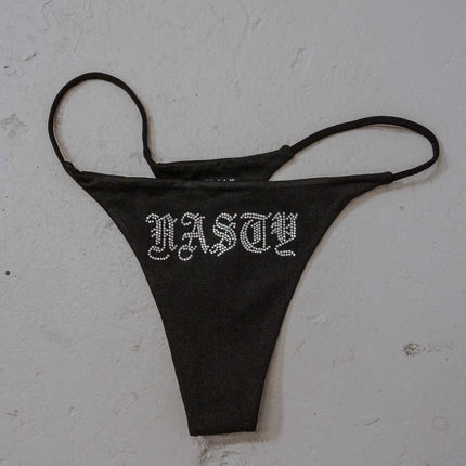 Nasty Rhinestone Thong