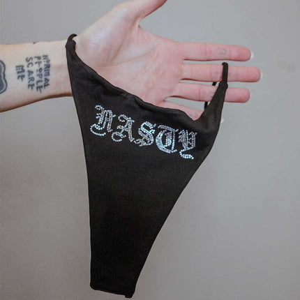 Nasty Rhinestone Thong