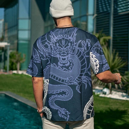 New Season Real Madrid Dragon Printed Oversized T-Shirt