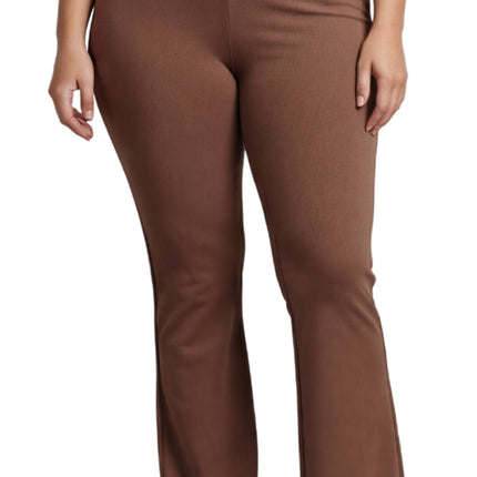 Women's Pull-on Cotton Stretch Bootcut Flare Leggings with a Crossover waistband