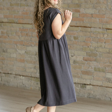 Olivia A-line Solid Midi Dress - FINAL SALE