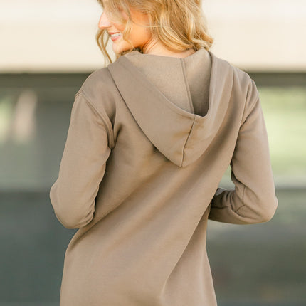 Olympia Zipper Sweatshirt Dress