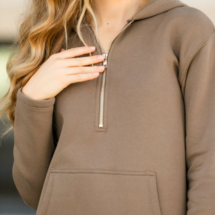 Olympia Zipper Sweatshirt Dress