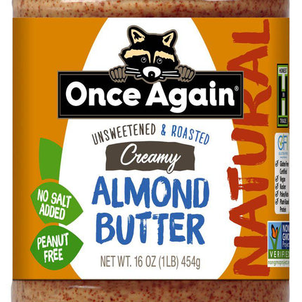Almond Butter, Creamy, No Salt