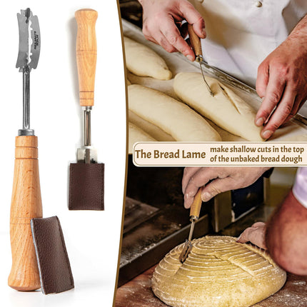 CRISS ELITE Sourdough Bread Baking Starter Kit 9" Banneton Proofing 2-Pack