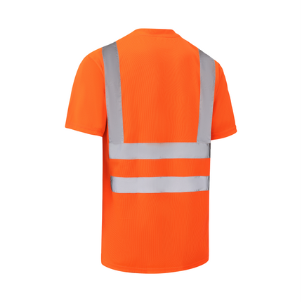 Ideal Club High Visibility ANSI/ISEA 107-2020, Type R, Class 3 Orange Short Sleeve Safety Shirt
