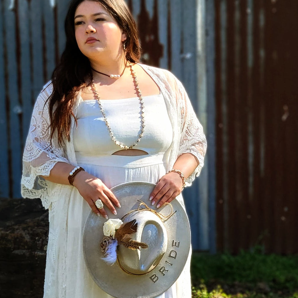 Dusty Leather Narrow Cuff with Genuine Freshwater Pearls 006r