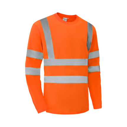 Ideal Club High Visibility ANSI/ISEA 107-2020, Type R, Class 3 Orange Long Sleeve Safety Shirt