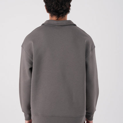 Unisex Oversize Half-Zip Sweatshirt & Baggy Sweatpants Set