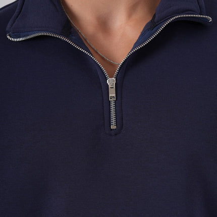 Unisex Oversize Half-Zip Sweatshirt & Baggy Sweatpants Set