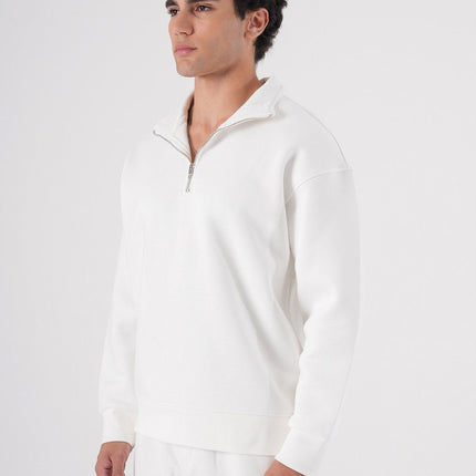 Unisex Oversize Half-Zip Sweatshirt & Baggy Sweatpants Set