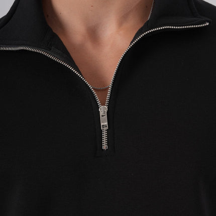 Unisex Oversize Half-Zip Sweatshirt & Baggy Sweatpants Set