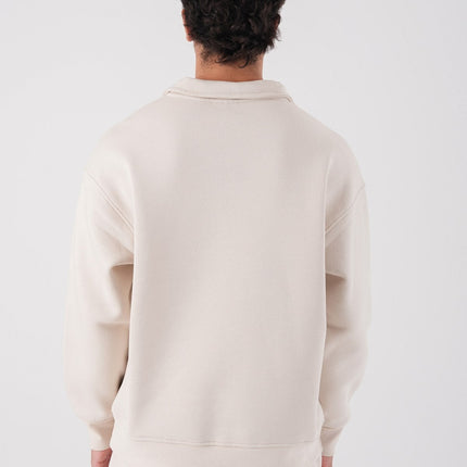 Unisex Oversize Half-Zip Sweatshirt & Baggy Sweatpants Set