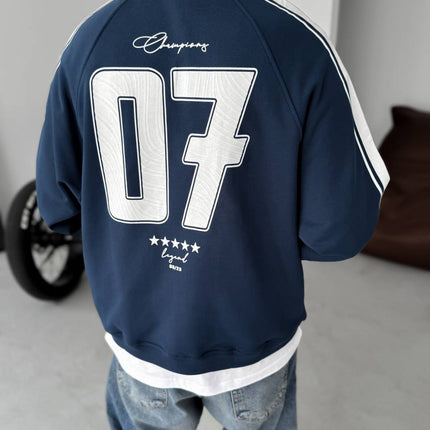 Unisex Oversize Sweatshirt with Varsity Stripes