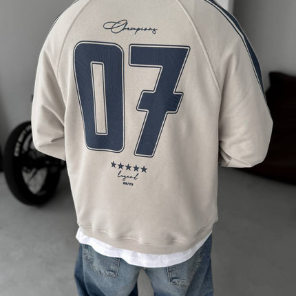 Unisex Oversize Sweatshirt with Varsity Stripes