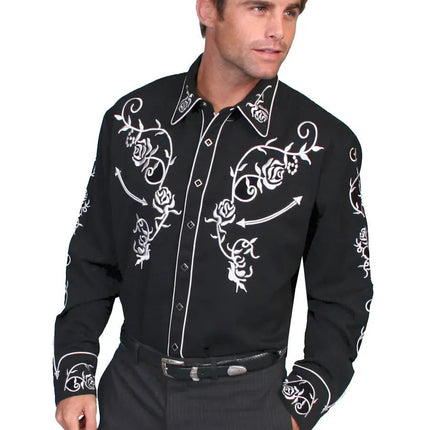 Scully Rose Colored Glasses - Mens Western Shirt