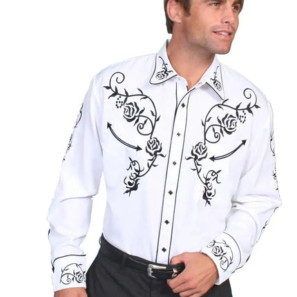 Scully Rose Colored Glasses - Mens Western Shirt