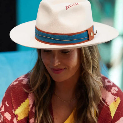 Peter Grimm Stitched - Wide Brim Wool Felt Cowgirl Hat