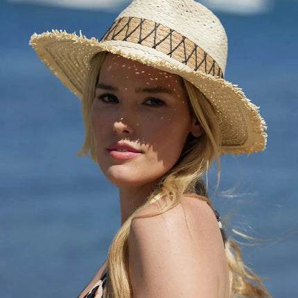 Peter Grimm Zag - Womens Straw Fedora Hat