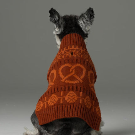 Pretzel Pet Sweater - Tofee Orange