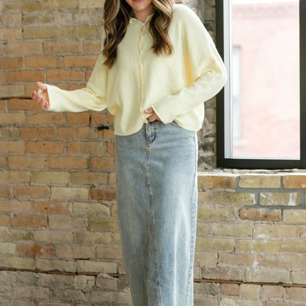 Piper A-line Long Denim Maxi Skirt