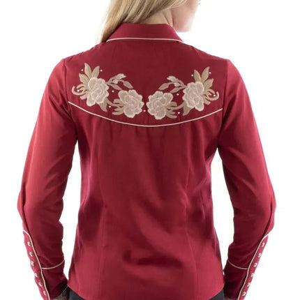 Scully Floral Embroidery with Crystals - Womens Western Shirt