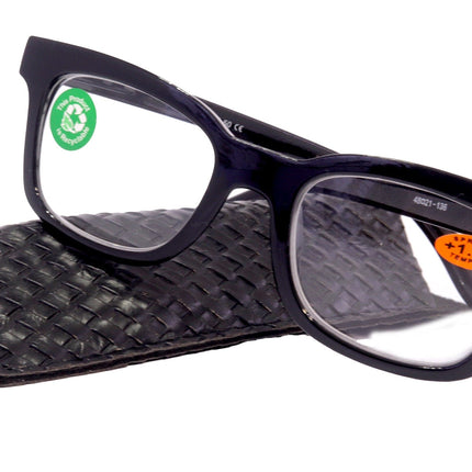 Premium Reading Glasses High End Reading Glass +1.25 to +3 magnifying glasses, Square. optical Frames