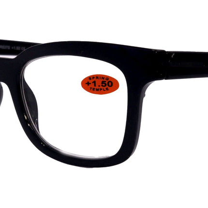 Premium Reading Glasses High End Reading Glass +1.25 to +3 magnifying glasses, Square. optical Frames