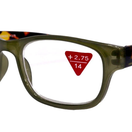 Premium Reading Glasses High End Reading Glass +1.25 to +6.00 magnifying glasses, Square. optical Frames