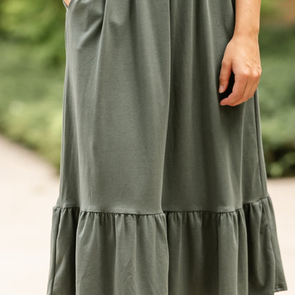 Amy Puff Sleeve Midi Dress