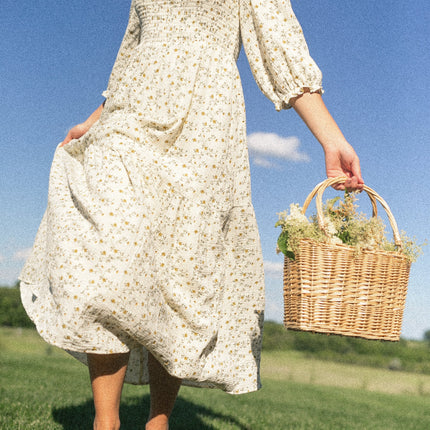Flora Smocked Midi Dress