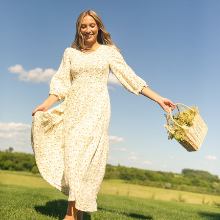 Flora Smocked Midi Dress