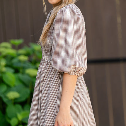 Kayleen Gingham Maxi Dress