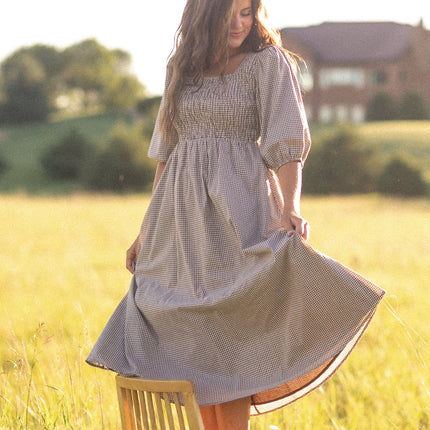 Kayleen Gingham Maxi Dress