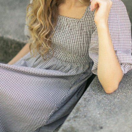 Kayleen Gingham Maxi Dress