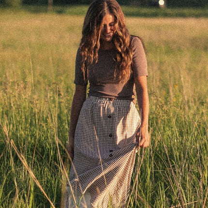 McKenna Gingham Maxi Skirt