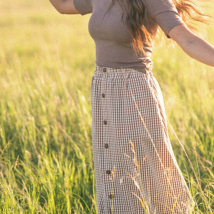 McKenna Gingham Maxi Skirt