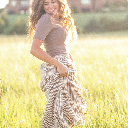 McKenna Gingham Maxi Skirt