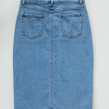 Remi Denim Classic Wash Midi Skirt