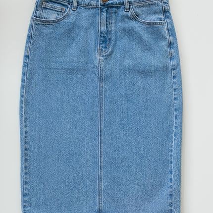 Remi Denim Classic Wash Midi Skirt