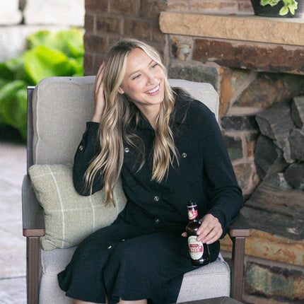 Teagan Black Ultra Soft Shirt Dress