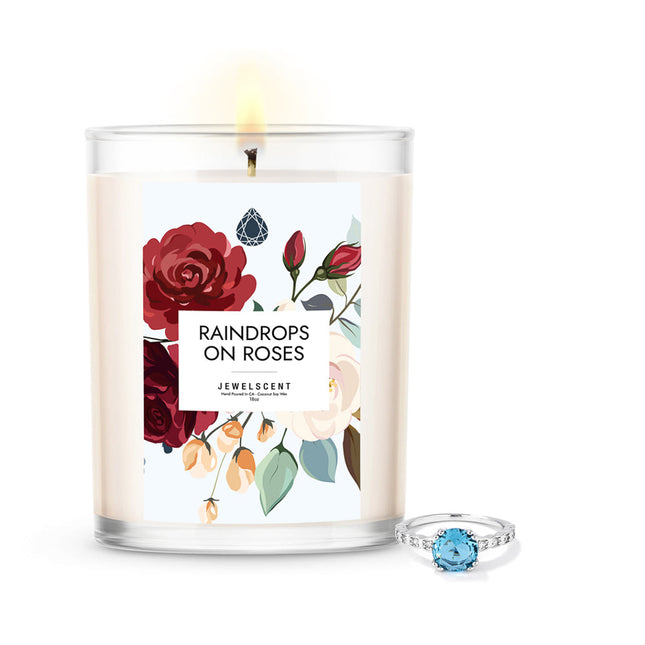 Raindrops on Roses 18oz Home Jewelry Candle