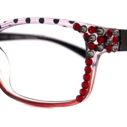 Reading Glasses Women W Genuine European Crystals Square  NY Fifth Avenue