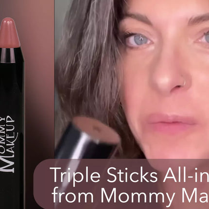Triple Sticks Lipstick, Cream Blush, and Treatment in Bare Babe