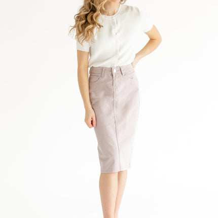 Remi Lilac Denim Midi Skirt - FINAL SALE